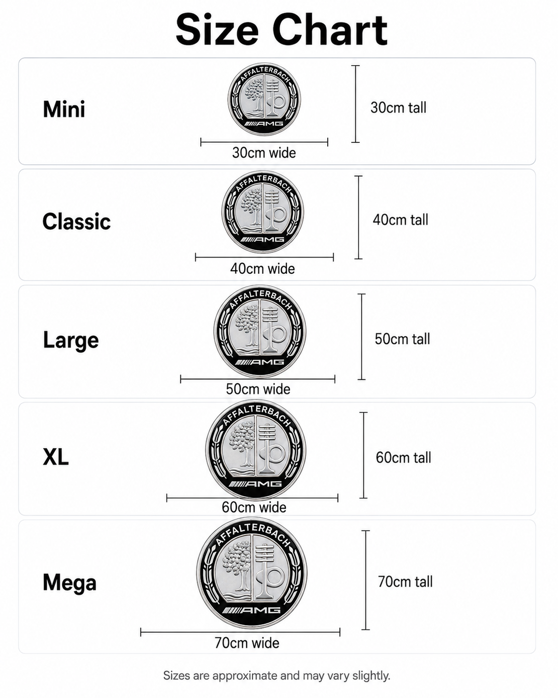 MERCEDES - AMG Round Pillow size guide