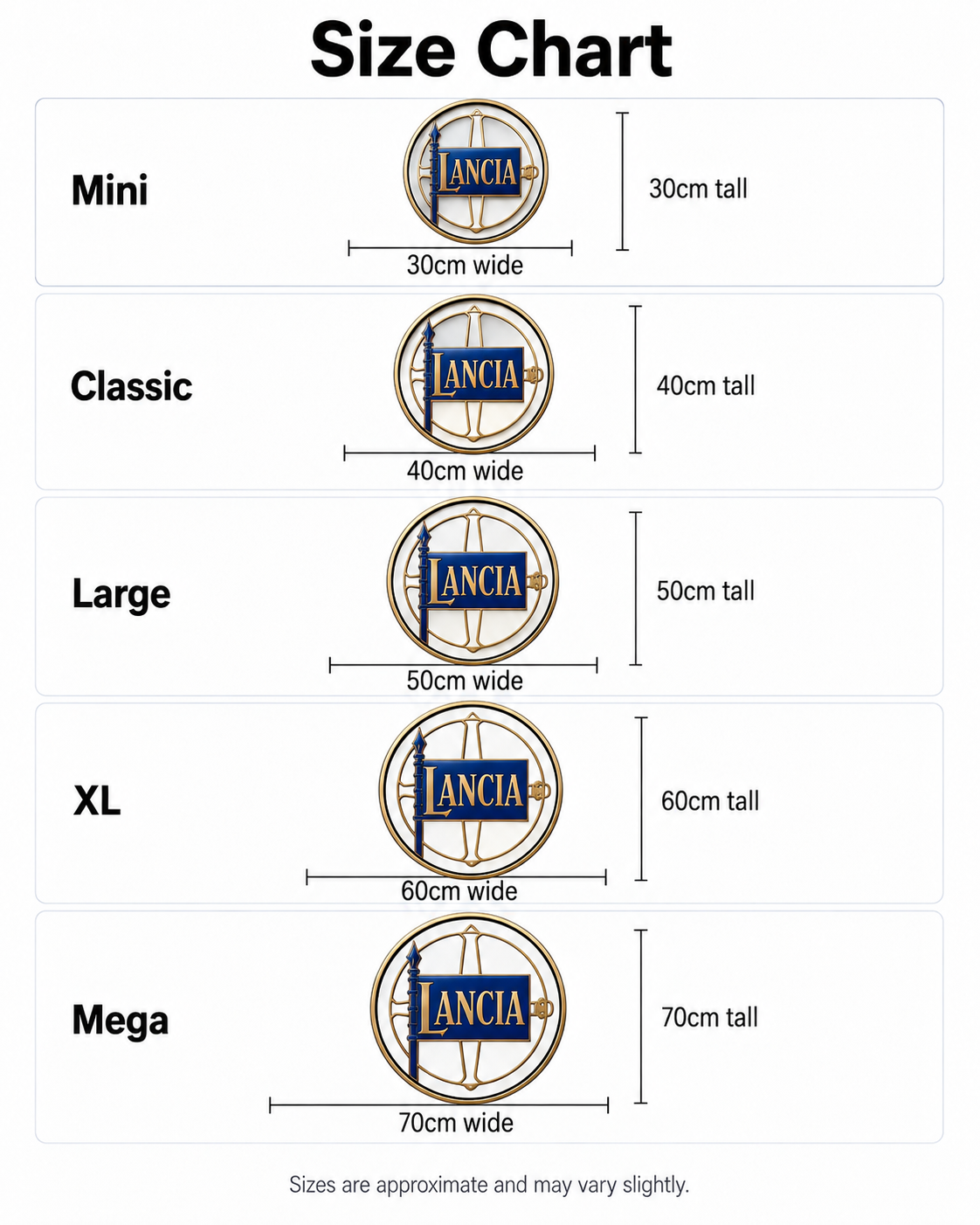 LANCIA - Round Pillow size guide